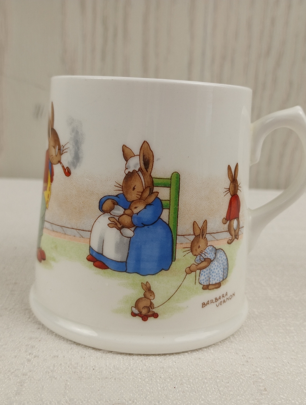 Royal Doulton Bunnykins bone China England Barbara Vernon mug